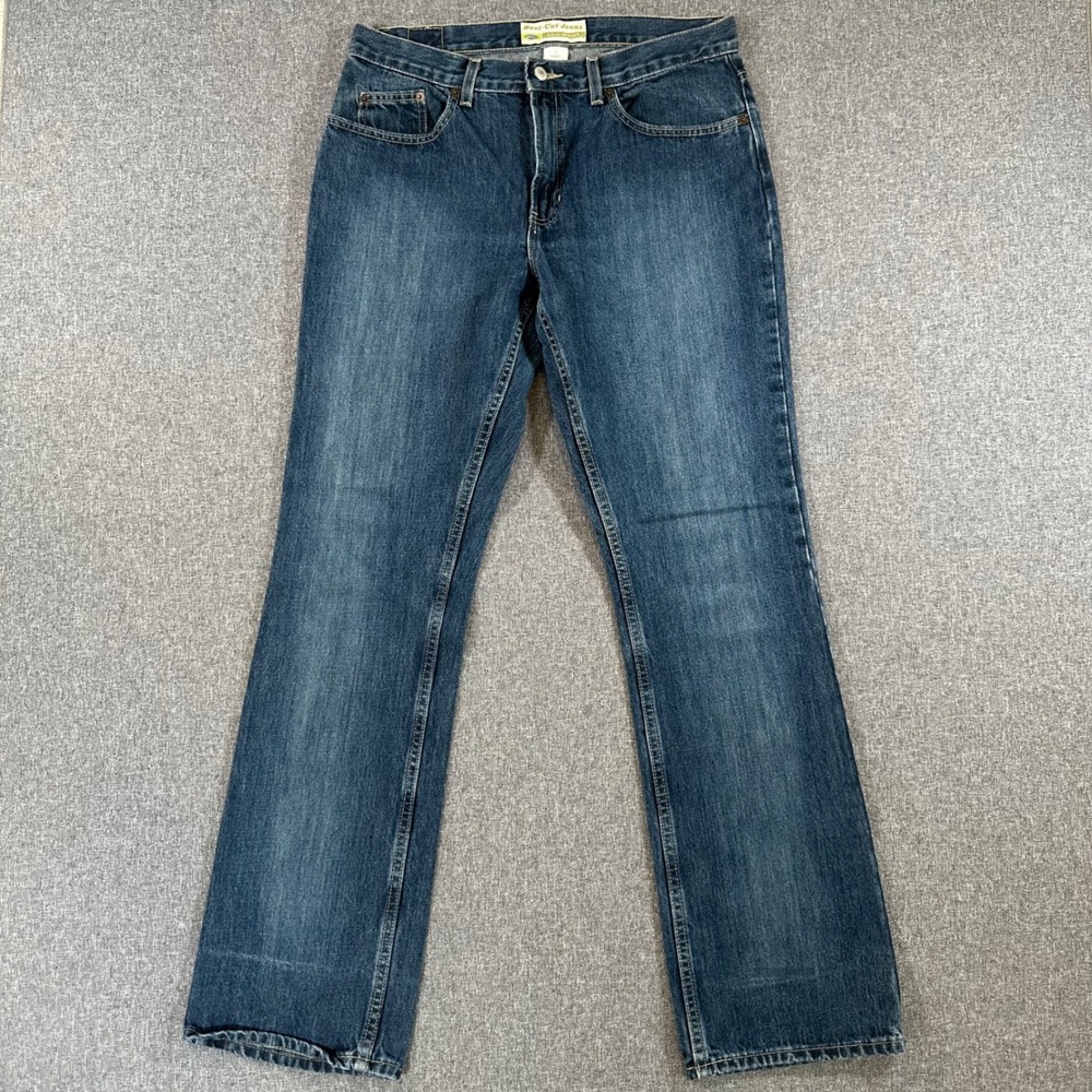 Old Navy Boot Cut Jeans Low Waist Blue Denim Y2K Vintage Womens 12 Long
